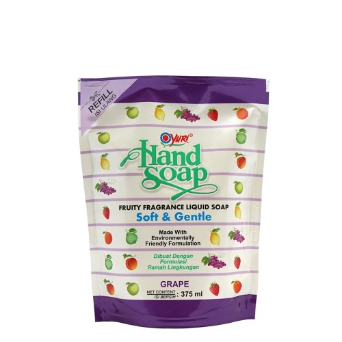 Yuri Hand Soap Sabun Cuci Tangan Refill 375ml - Grape